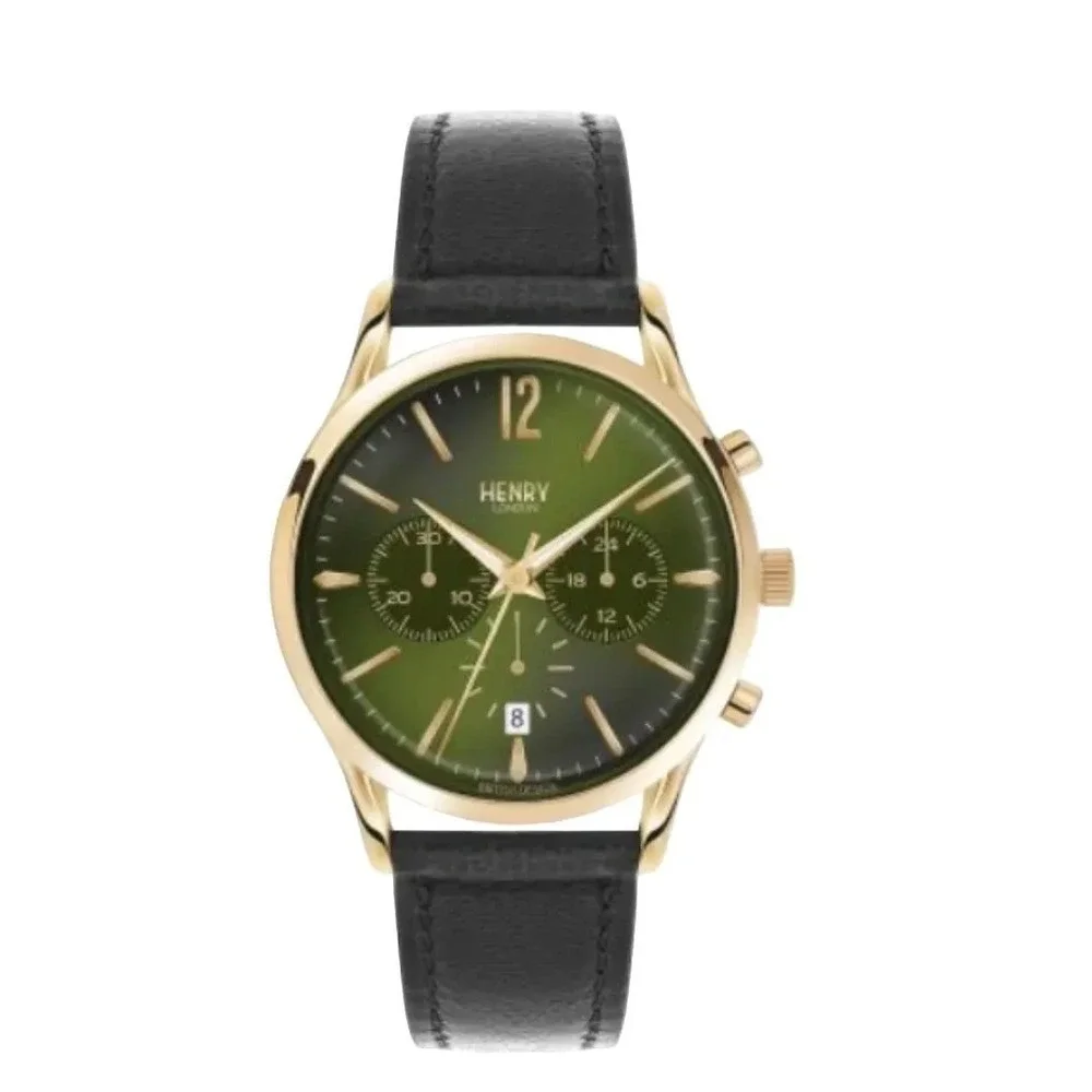 Henry London Chiswick Chronograph Watch Men's HL41-CS-0106 NIB $235
